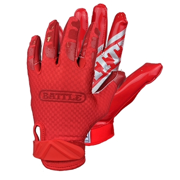 BATTLE Triple Threat receiver handsker, rød - adult