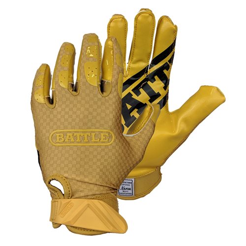 BATTLE Triple Threat receiver handsker, gold - adult