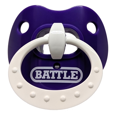 BATTLE "Binky" Oxygen Football Mouthguard - Purple / white ring