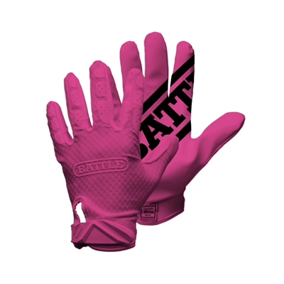BATTLE Triple Threat receiver handsker, pink - adult