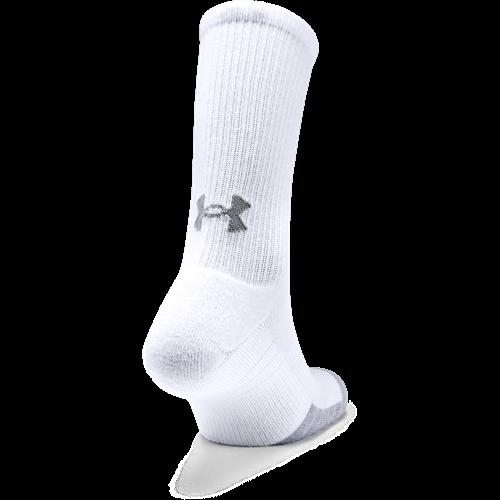Adult HeatGear® Crew Socks 3-Pack - hvid