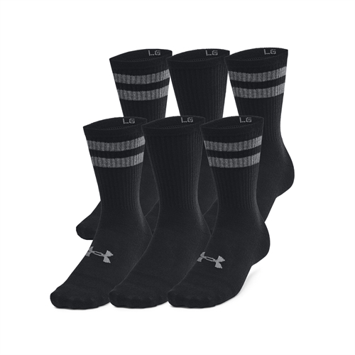 Unisex UA Essential 6-Pack Crew Socks - Sort