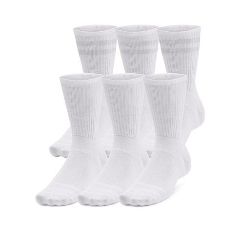 Unisex UA Essential 6-Pack Crew Socks - Hvid