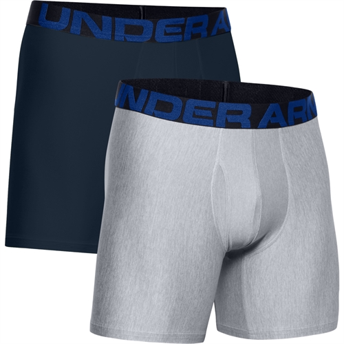 Men's UA Tech™ 6" Boxerjock® – 2-Pack, Blå, grå