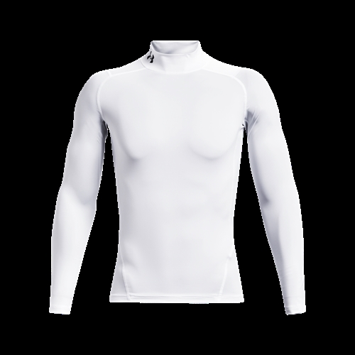 Men's HeatGear® Armour Comp. Mock Long Sleeve - Hvid