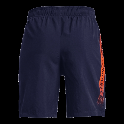 Junior UA Woven Graphic Shorts - Navy/Orange