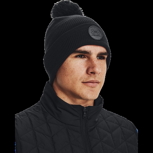 UA ColdGear Driver Pom Beanie - sort