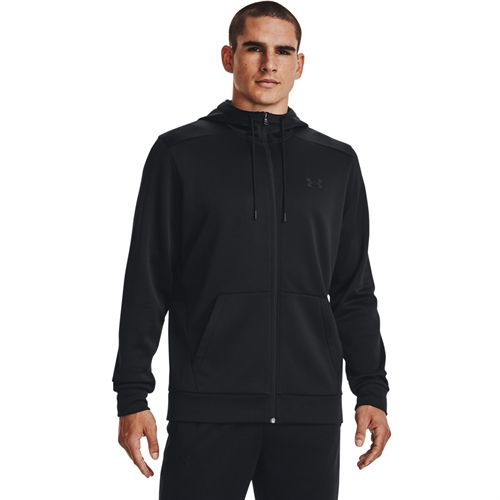 UA Armour Fleece Full Zip Hoodie - Sort