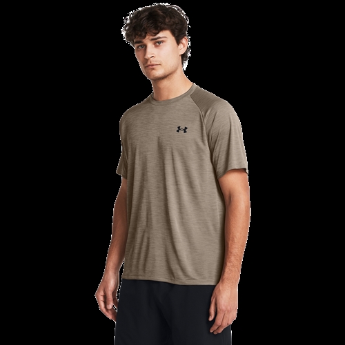 Men\'s UA Tech™ Textured Short Sleeve - Taupe Dusk