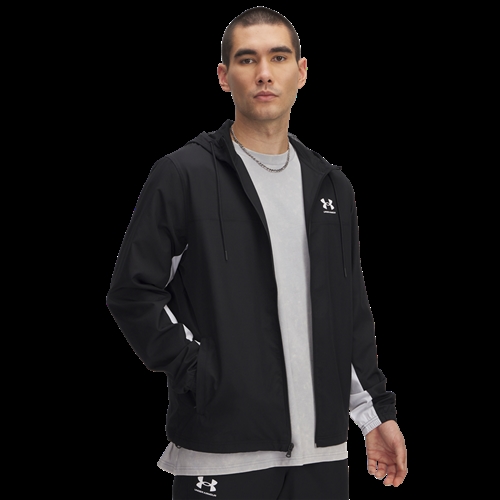 UA Rival Woven Windbreaker - Sort/hvid